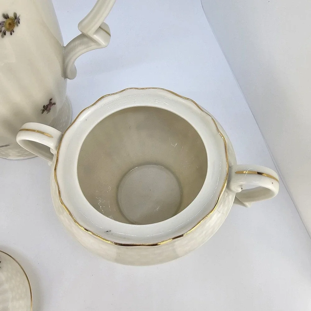 Epiag Czechoslovakia COFFEE TEA POT With Cream and Sugar Bowl China‎